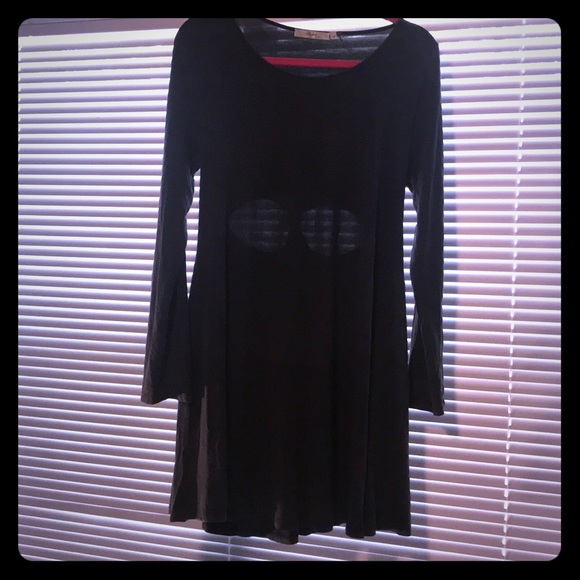 NWOT hunter green long sleeve T-shirt dress - Picture 1 of 3